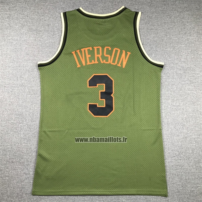 Maillot Philadelphia 76ers Allen Iverson NO 3 Mitchell & Ness 1996-97 Vert